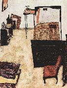 Egon Schiele Schieles Wohnzimmer in Neulengbach Sweden oil painting artist